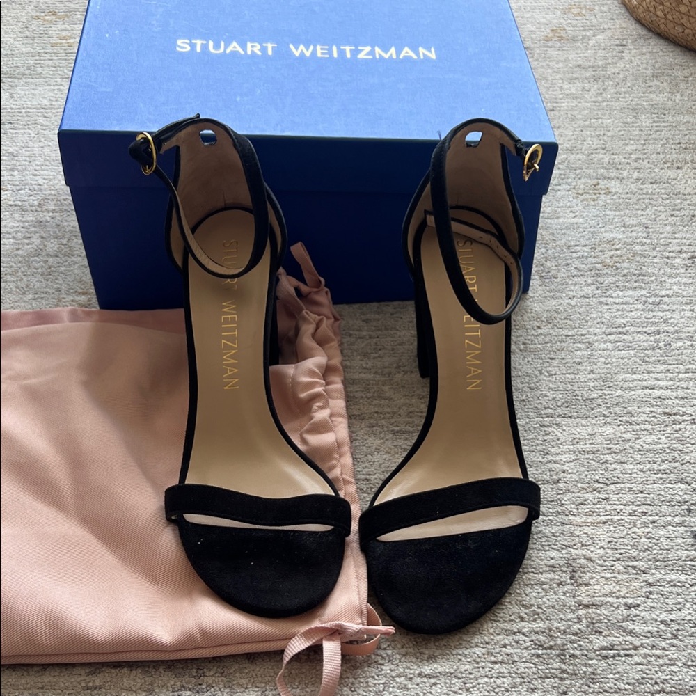 Stuart Weitzman Black Suede Heels